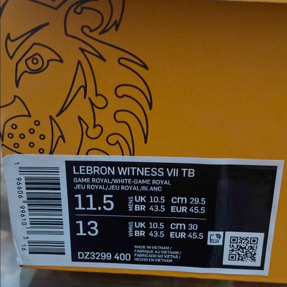 LeBron Witness VII TB
Color: Game Royal/White-Game Royal - Picture 2 of 12